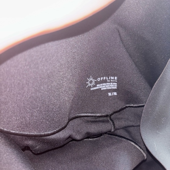 Aerie OFFLINE Black Activewear Leggings With Tummy Control Waist Band - Picture 3 of 3